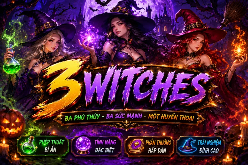 Cơn mưa nấm phát sáng rơi xuống nhân điểm trong RIC79 Three Witches